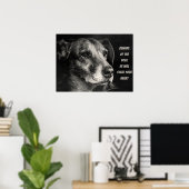 Pas op voor de hond, aangepaste petfoto poster (Thuiskantoor)