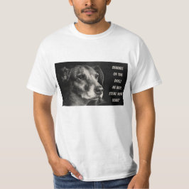 Pas op voor de hond, aangepaste petfoto t-shirt