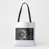 Pas op voor de hond, aangepaste petfoto tote bag (Voorkant)