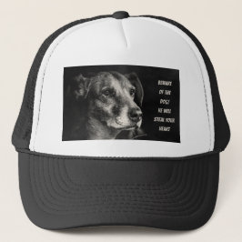 Pas op voor de hond, aangepaste petfoto trucker pet