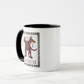 Pas op voor de hond "Cave Canem" Grieks-Romeins be Mok (Voorkant links)