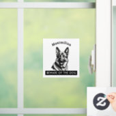Pas op voor de hond Gepersonaliseerde Duitse Herde Raamsticker (Huis)