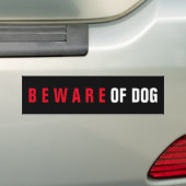 PAS OP VOOR DE HOND GLANZENDE STICKER (Op auto)