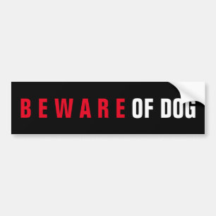 PAS OP VOOR DE HOND GLANZENDE STICKER