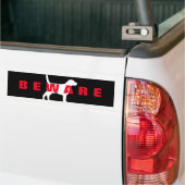 PAS OP VOOR DE HOND GLANZENDE STICKER (Op Truck)