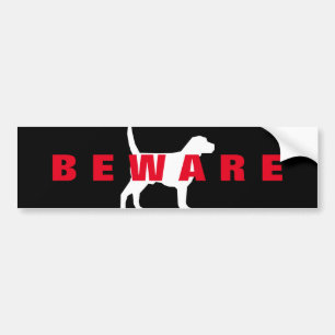 PAS OP VOOR DE HOND GLANZENDE STICKER