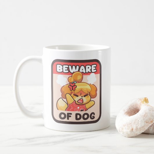 Pas op voor de hond - Mok (Met donut)