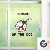Pas op voor de hond raamsticker (Huis)