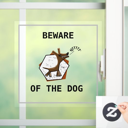 Pas op voor de hond raamsticker (Huis)