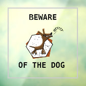 Pas op voor de hond raamsticker (Vel 3)