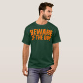 Pas op voor de hond retro t-shirt (Voorkant volledig)