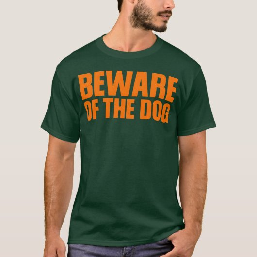 Pas op voor de hond retro t-shirt (Voorkant)