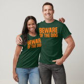 Pas op voor de hond retro t-shirt (Unisex)
