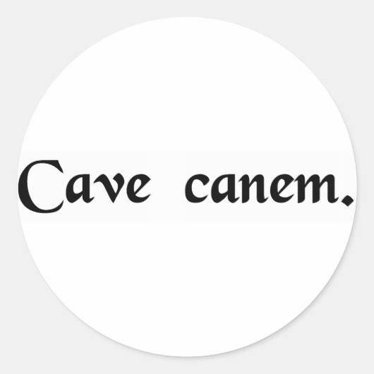 Pas op voor de hond ronde sticker (Voorkant)