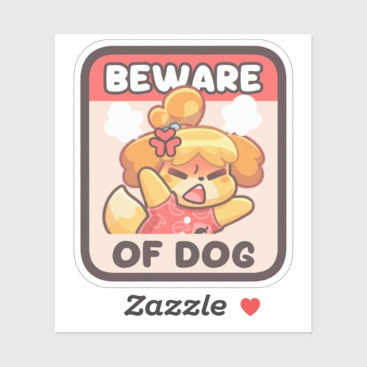 Pas op voor de hond - Sticker (Vel)