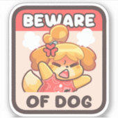 Pas op voor de hond - Sticker (Voorkant)