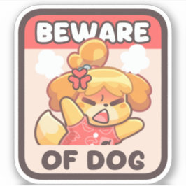 Pas op voor de hond - Sticker