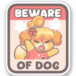 Pas op voor de hond - Sticker