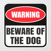 Pas op voor de hondenwaarschuwing raamsticker (Vel)