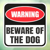 Pas op voor de hondenwaarschuwing raamsticker (Vel 3)