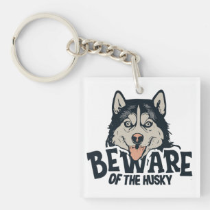 Pas op voor de Husky - Horror Movie Poster Sleutelhanger