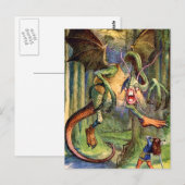 Pas op voor de Jabberwock, mijn zoon! De kaken die Briefkaart (Voorkant / Achterkant)