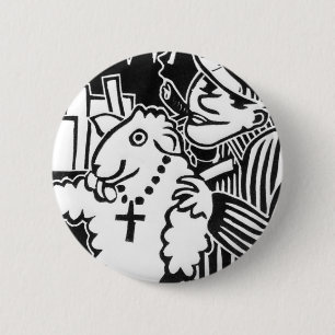 Pas op voor de kapitalisten in Sheep's Clothing Ronde Button 5,7 Cm