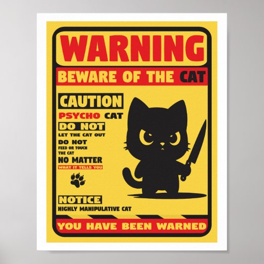 Pas op voor de kat poster (Voorkant)