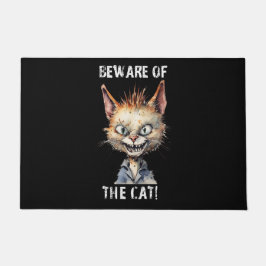 Pas op voor de kattendeurmat deurmat