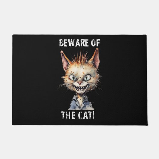 Pas op voor de kattendeurmat deurmat (Voorkant)