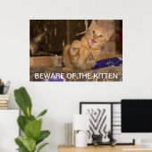 Pas op voor de Kitten Poster (Thuiskantoor)