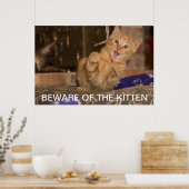 Pas op voor de Kitten Poster (Keuken)