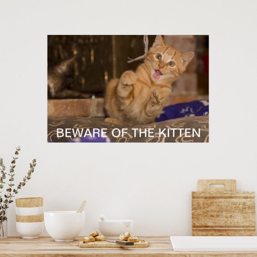 Pas op voor de Kitten Poster (Keuken)