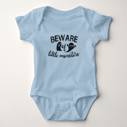 Pas op voor de kleine Monsters Halloween Romper (Voorkant)
