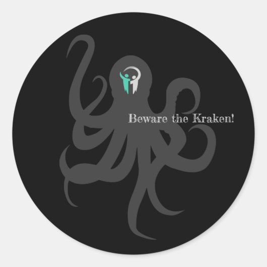 Pas op voor de Kraken Sticker (Voorkant)