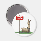 Pas op voor de lama! magneet (Voorkant / Achterkant)