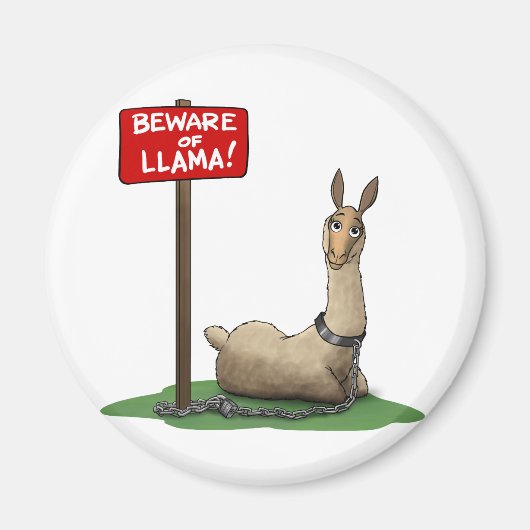 Pas op voor de lama! magneet (Voorkant)