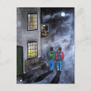 Pas op voor de Maan Schilderij van Alfred Fox Briefkaart