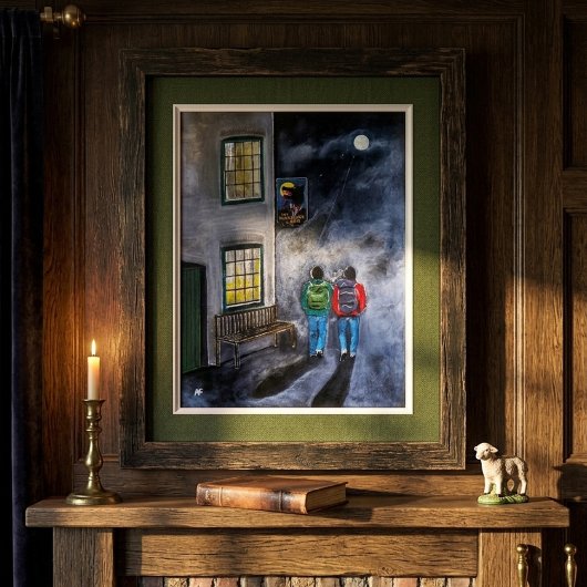Pas op voor de Maan Schilderij van Alfred Fox Canvas Afdruk