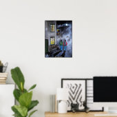 Pas op voor de Maan Schilderij van Alfred Fox Poster (Thuiskantoor)