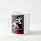 Pas op voor de meester van Kung Fu Koffiemok (Voorkant links)