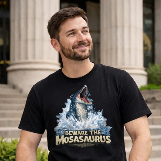 Pas op voor de Mosasaurus! T-shirt