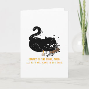 Pas op voor de nacht, kind. Alle katten zijn zwart Kaart