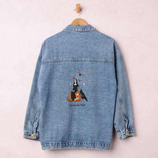 Pas op voor de Night Spooky Nun Denim Jacket (Hangar)