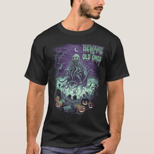 Pas op voor de oude horror t-shirt (Voorkant)