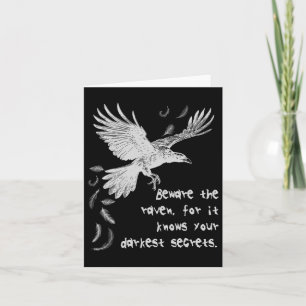 Pas op voor de Raven Halloween kostuum Trick or tr Kaart