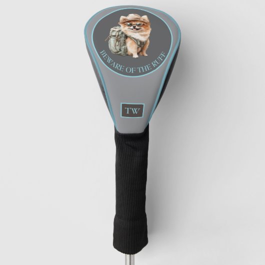 Pas op voor de Ruff Custom Golf Headcover (Voorkant)