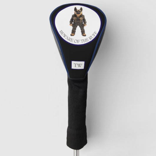 Pas op voor de Ruwe Custom Golf Head Cover (Voorkant)