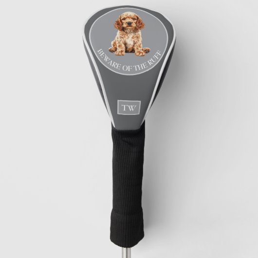 Pas op voor de Ruwharige Golf Head Cover (Voorkant)