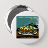 Pas Op Voor De Stijfselrijke Biesjes Funny Potato Ronde Button 4,0 Cm (Voorkant /achterkant)